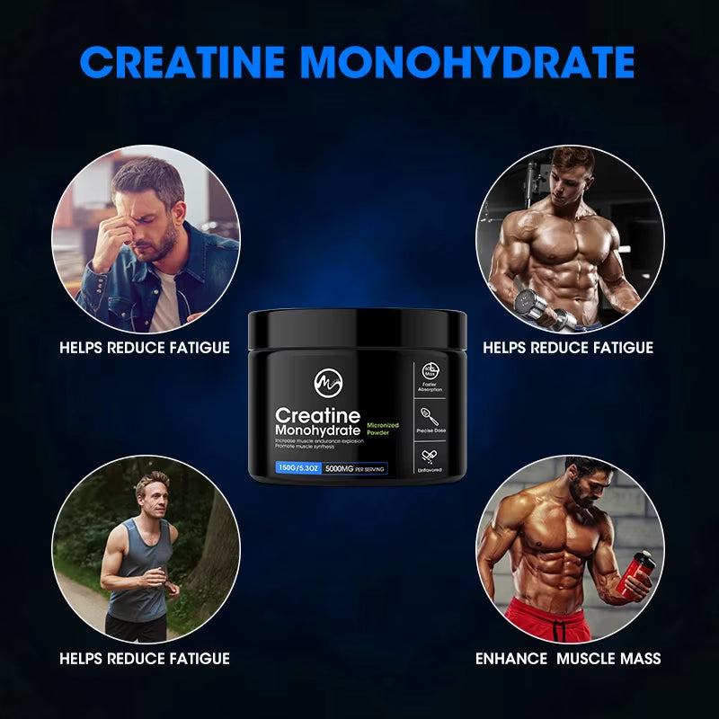 Creatine Monohydrate Energy Performance Whey Proteins for Muscle Mass Workout Recovery Friendly Adult Nutritional Supplement