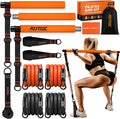 Kit de barra de Pilates con bandas de resistencia, equipo de Pilates, barra multifuncional para hombres y mujeres, kit para ejercicios de cadera, espalda, brazos y cuerpo completo, equipo de entrenamiento de fuerza para gimnasio en casa.