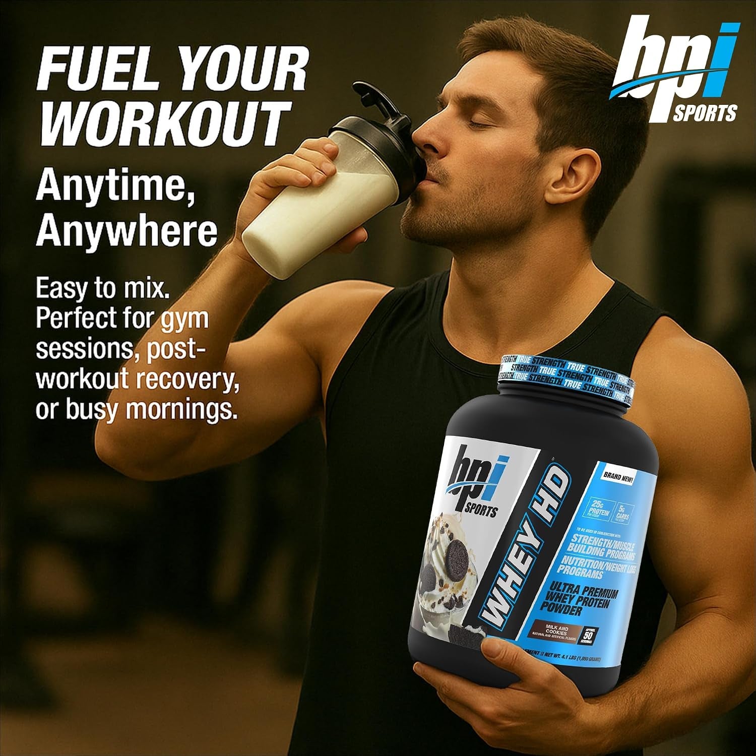Whey HD Ultra Premium Protein Powder Isolate | Workout Whey Protein Powder for Men & Women for Muscle Gain | Milk Protein Concentrates | Milk and Cookies, 4.07 Pound