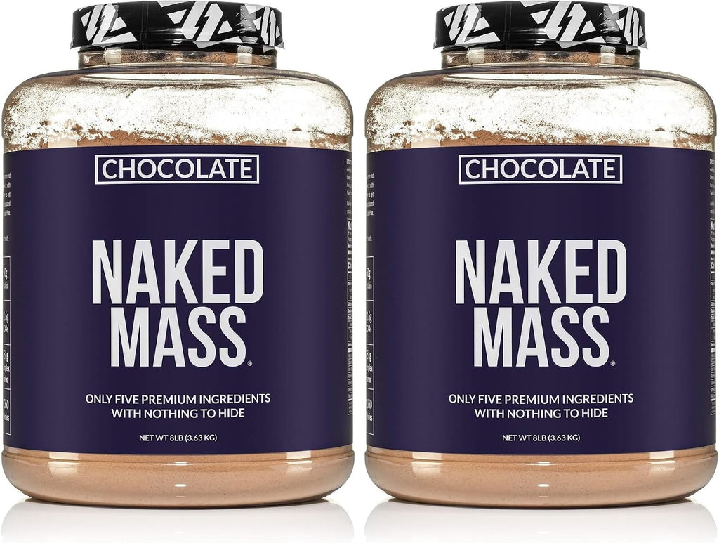 Ganador de masa de chocolate - Proteína en polvo totalmente natural para ganar peso - 3.62kg a granel, sin OGM, sin gluten y sin soja. Sin ingredientes artificiales - 1360 calorías (paquete de 2)