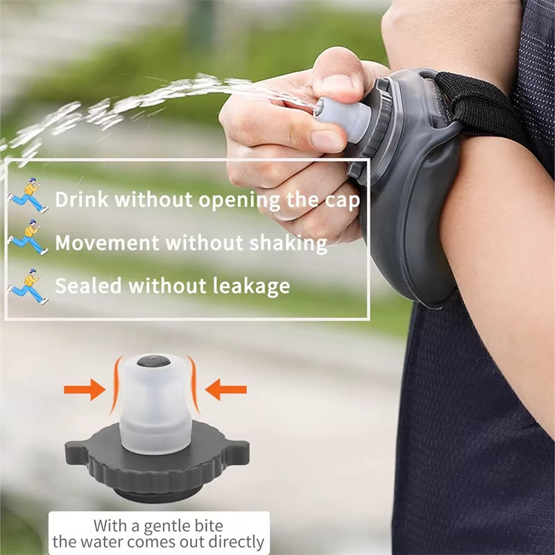 Botella de agua portátil para correr al aire libre, ajustable, pequeña, para deportes, fitness, ciclismo y maratón.