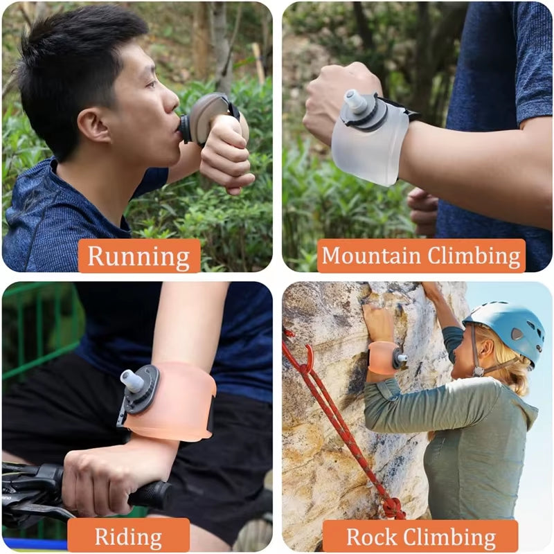 Botella de agua portátil para correr al aire libre, ajustable, pequeña, para deportes, fitness, ciclismo y maratón.