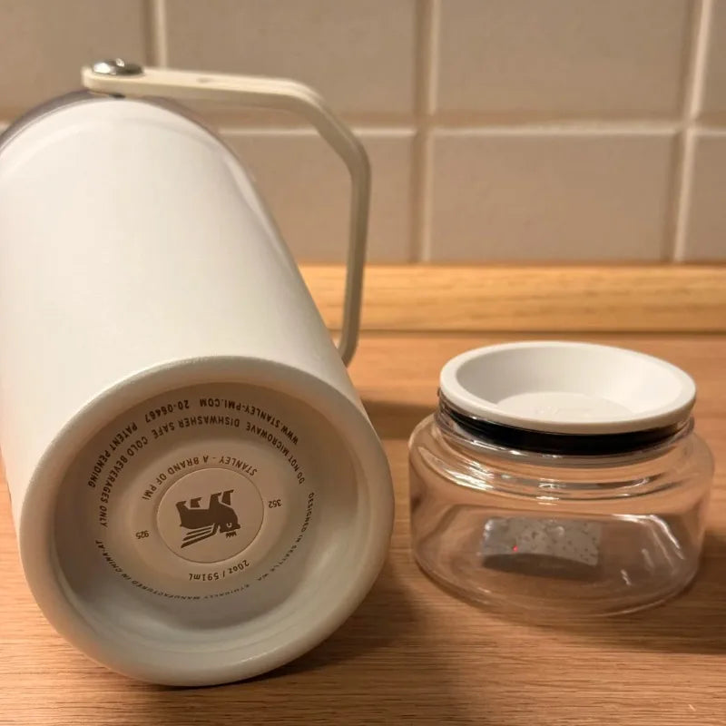 Vaso mezclador de acero inoxidable, a prueba de fugas, para batidos de proteínas en polvo, vaso portátil y elegante para deportes y actividades al aire libre.