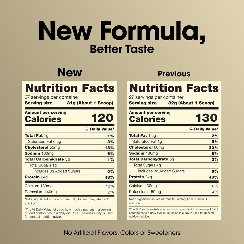 Proteína en polvo Gold Standard 100% Whey con sabor natural, vainilla (el envase puede variar), 1,9 libras (paquete de 6)