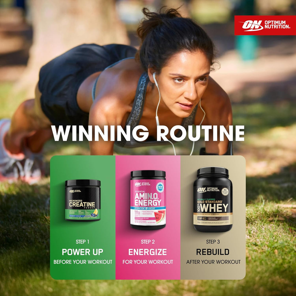 Proteína en polvo Gold Standard 100% Whey con sabor natural, vainilla (el envase puede variar), 1,9 libras (paquete de 6)