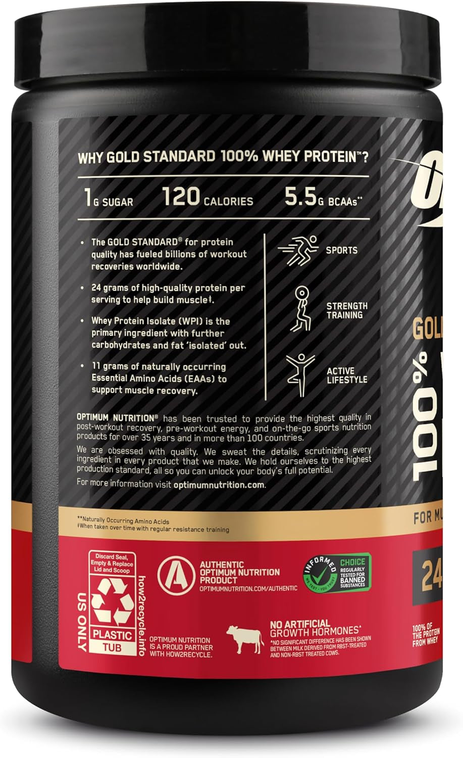 Paquete de proteína en polvo Gold Standard 100% Whey Protein (sabor Double Rich Chocolate, 10 porciones, 0,68 libras, 1 unidad) + vaso mezclador (28 oz, 1 unidad).