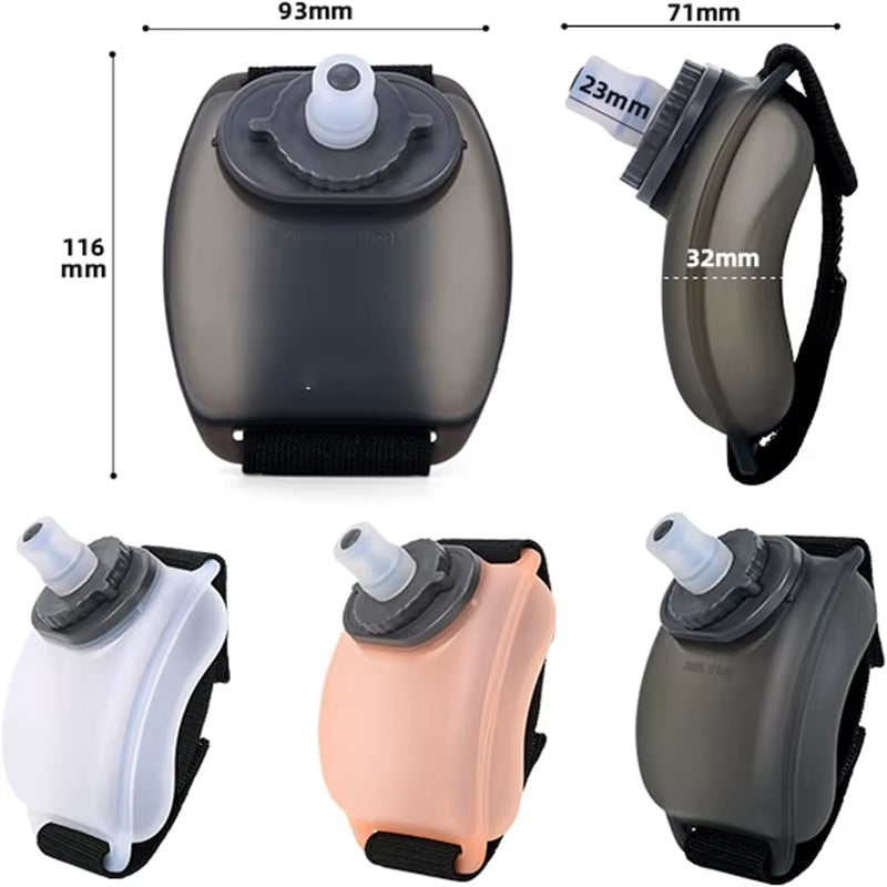 Botella de agua portátil para correr al aire libre, ajustable, pequeña, para deportes, fitness, ciclismo y maratón.