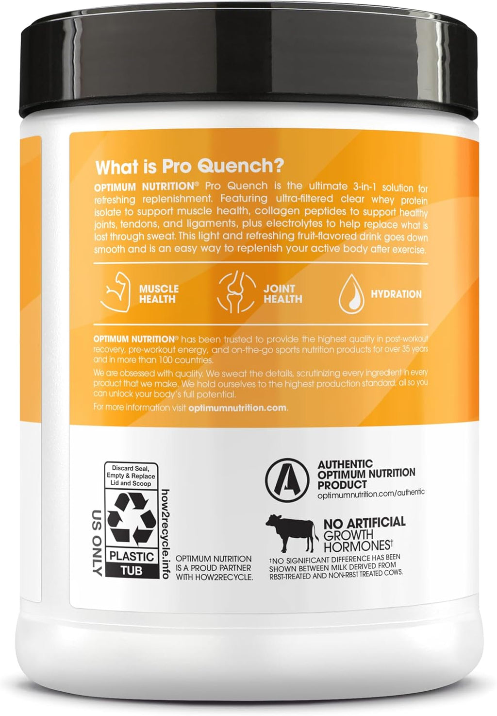 Pro Quench, 10G Clear Protein, 10G Collagen Peptides & Electrolyte Powder Drink Mix, Tropical Orange Mango, 20 Servings, 520 Grams (Packaging May Vary) (Pack of 6)