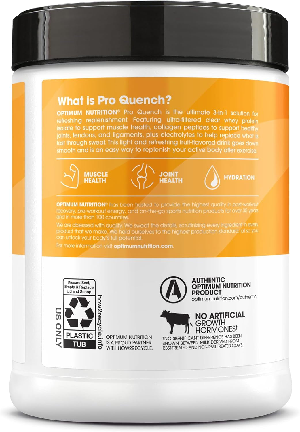 Pro Quench, 10G Clear Protein, 10G Collagen Peptides & Electrolyte Powder Drink Mix, Tropical Orange Mango, 20 Servings, 520 Grams (Packaging May Vary) (Pack of 6)