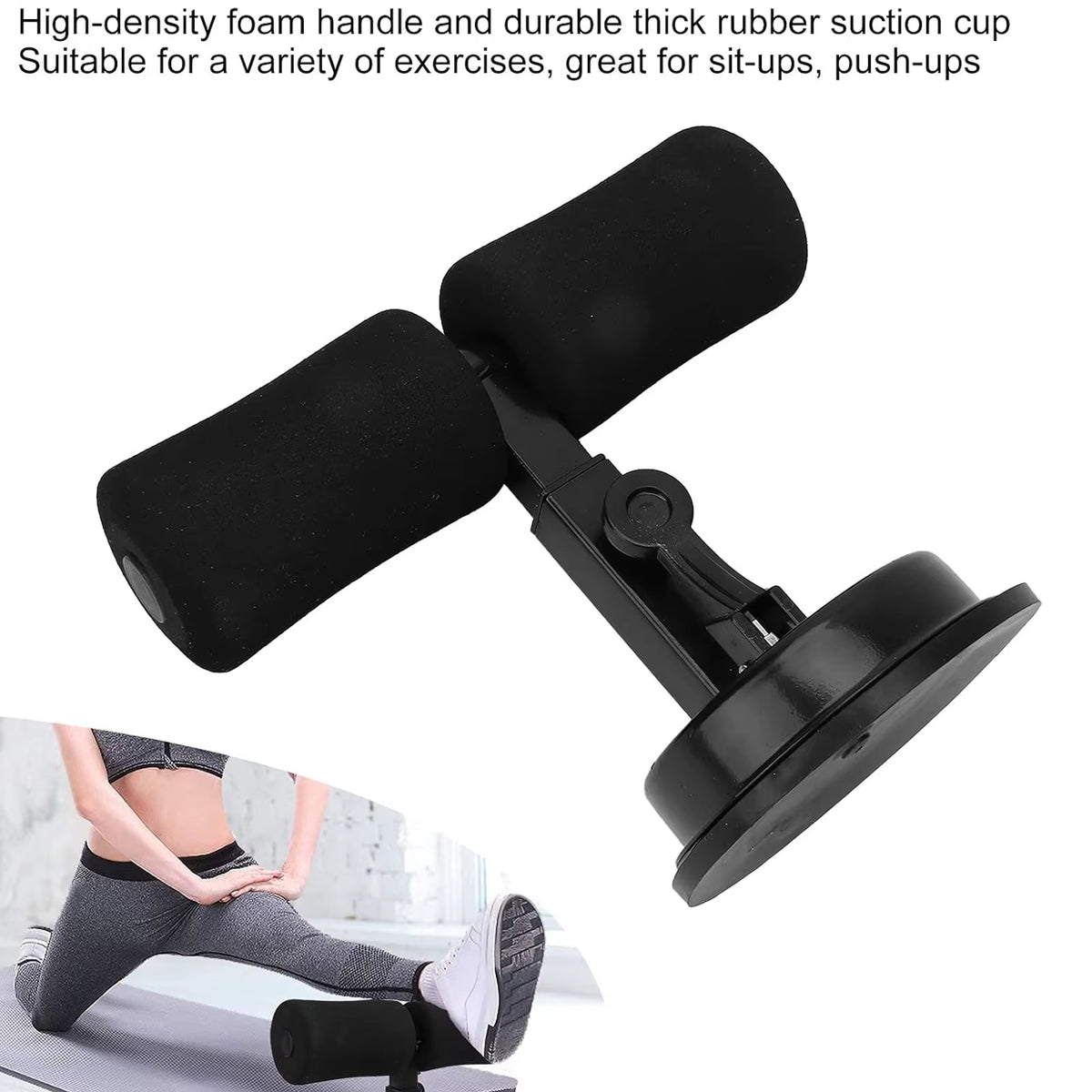 Dispositivo de asistencia para abdominales con ventosa, entrenador de ejercicios abdominales para gimnasio en casa, equipo portátil para ejercicios abdominales con base antideslizante, Pe
