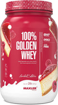 100% proteína de suero dorada - 24 g de proteína por porción - Proteína de suero en polvo para antes del entrenamiento - Mezcla de concentrado, aislado e hidrolizado de suero de rápida absorción - Tarta de queso con frambuesa 907.18grs.