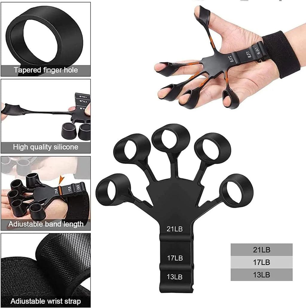 6 niveles de resistencia agarre de mano entrenador de fuerza de mano herramientas físicas de rehabilitación pinza de dedo de Fitness expansor de gimnasio portátil