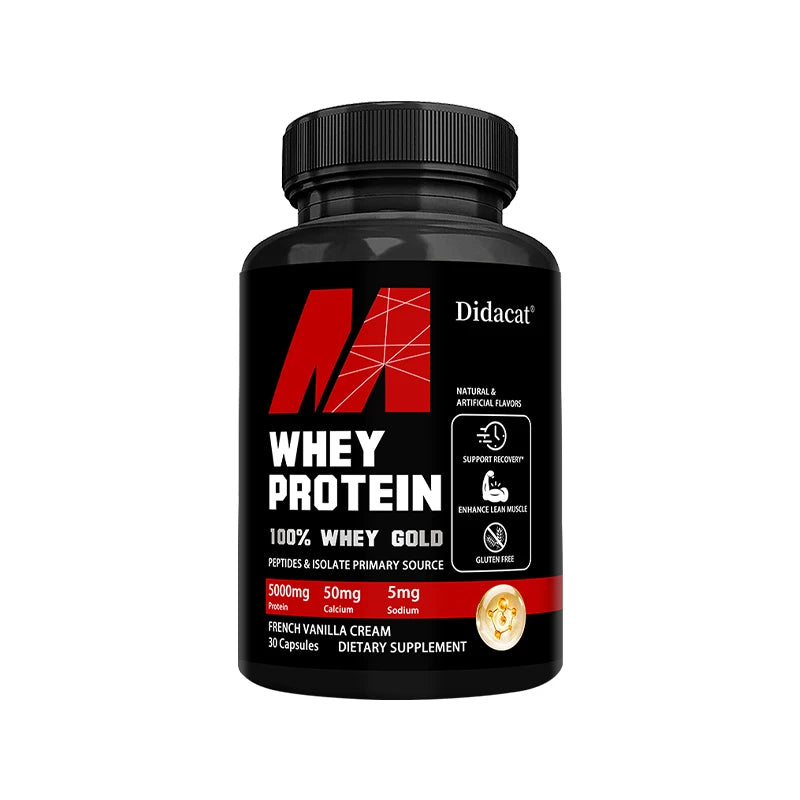 Whey Protein Concentrate, with 5000Mg Protein, Gluten Free & Non-Gmo, Boost Immunity and Support Post-Exercise Recovery