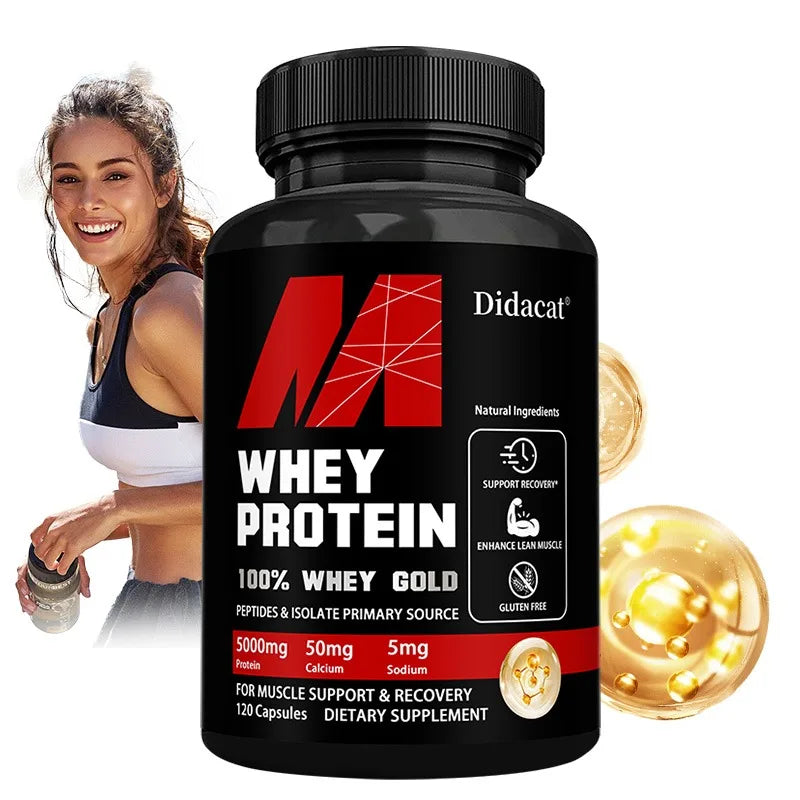 Whey Protein Concentrate, with 5000Mg Protein, Gluten Free & Non-Gmo, Boost Immunity and Support Post-Exercise Recovery