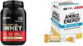 Workout Bundle with Gold Standard 100% Whey Protein Powder, Vanilla Ice Cream (29 Servings) and Amino Energy + Hydration Stick Packs, Surfside Citrus (25 Servings)