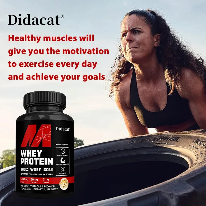 Whey Protein Concentrate, with 5000Mg Protein, Gluten Free & Non-Gmo, Boost Immunity and Support Post-Exercise Recovery