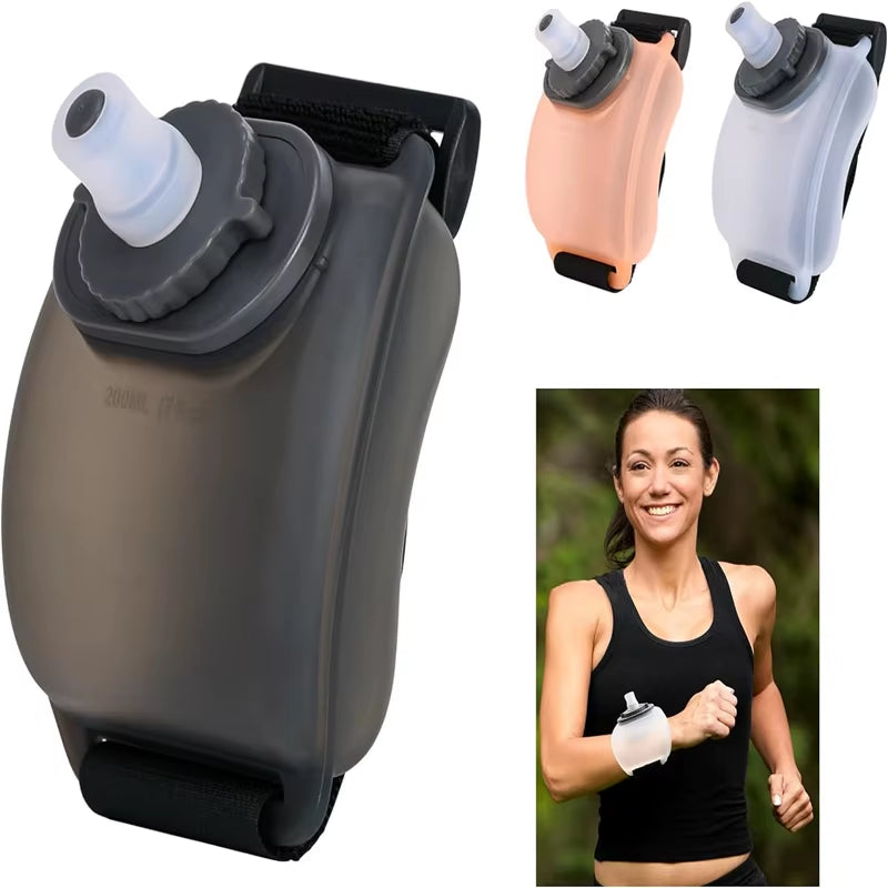 Botella de agua portátil para correr al aire libre, ajustable, pequeña, para deportes, fitness, ciclismo y maratón.