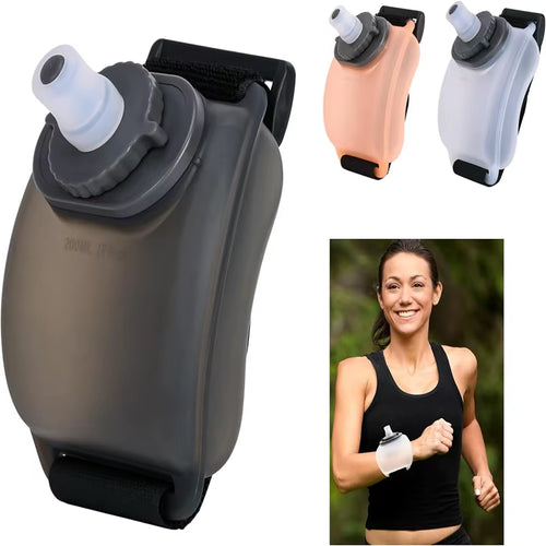 Botella de agua portátil para correr al aire libre, ajustable, pequeña, para deportes, fitness, ciclismo y maratón.
