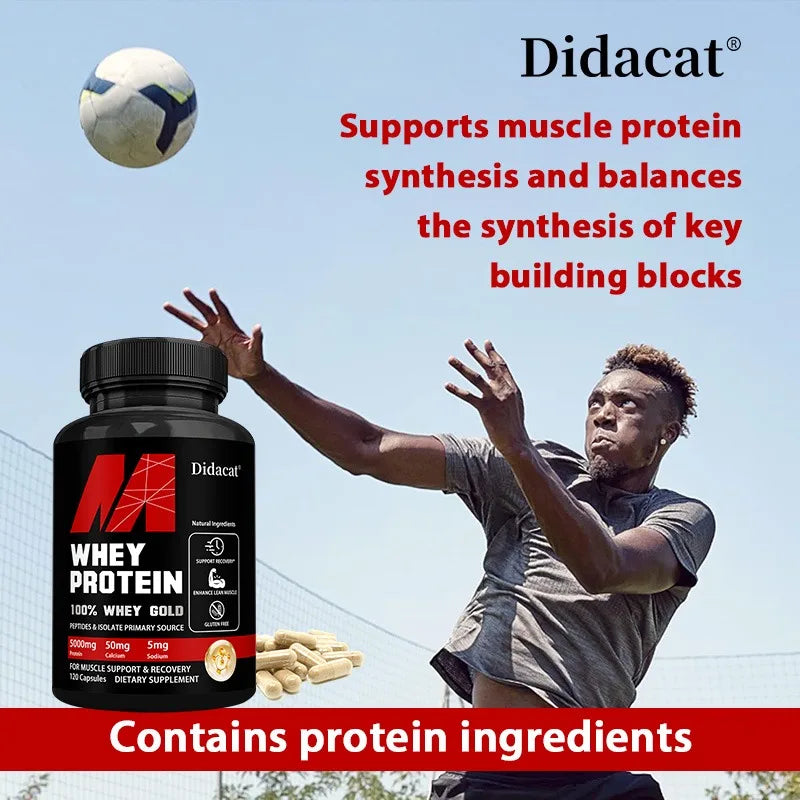 Whey Protein Concentrate, with 5000Mg Protein, Gluten Free & Non-Gmo, Boost Immunity and Support Post-Exercise Recovery