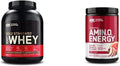 ON Gold Standard 100% Whey Protein Primary Source Isolate - Double Rich Chocolate 74 Porciones + on Amino Energy - BCAA, Aminoácidos, Apto para dieta cetogénica, Extracto de café verde - Fruit Fusion, 30 Porciones