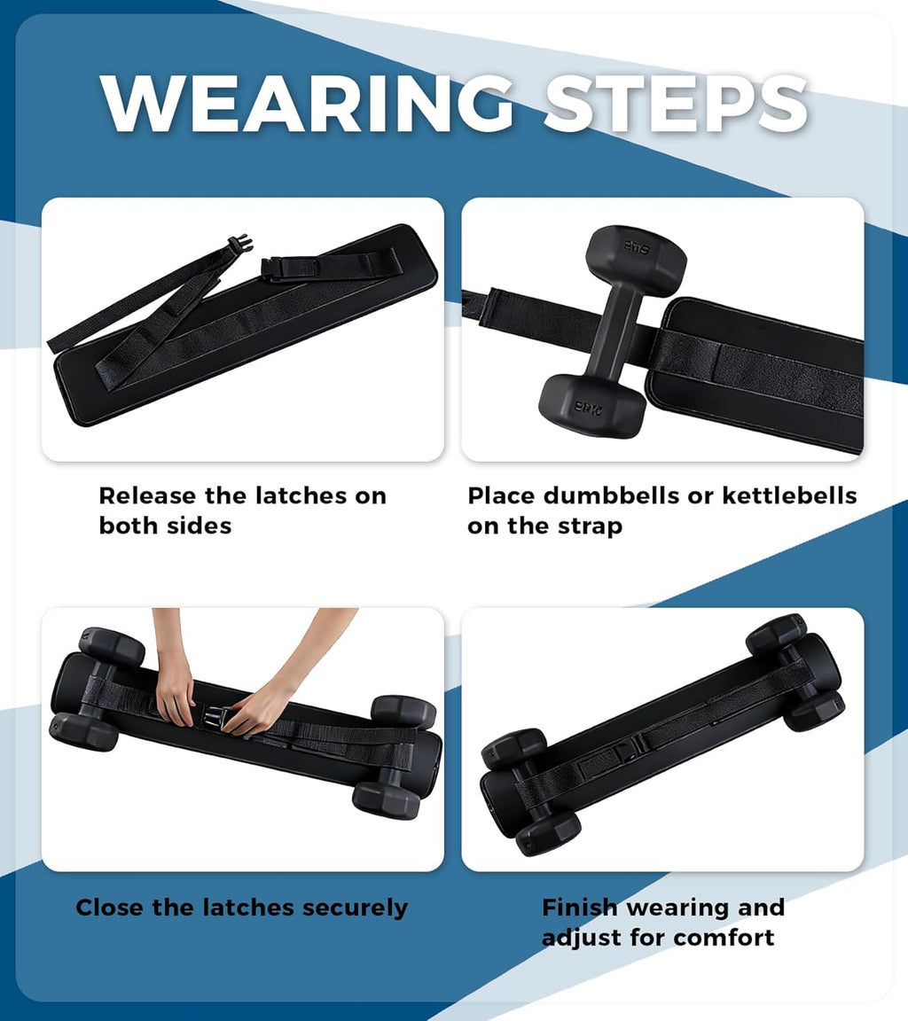 Cinturón de empuje de cadera para mancuernas, pesas rusas y platos, cinturón ajustable para glúteos con acolchado antideslizante, cómodo cinturón de pesas para puente de glúteos para entrenamientos en casa y gimnasio