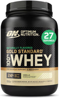 Proteína en polvo Gold Standard 100% Whey con sabor natural, vainilla (el envase puede variar), 1,9 libras (paquete de 6)