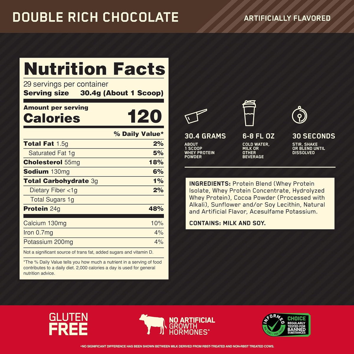 Gold Standard 100% Whey Protein (aislado como fuente principal) – Chocolate Double Rich, 907.18grs + Creatina monohidratada micronizada en polvo – Sin sabor, 300 gramos