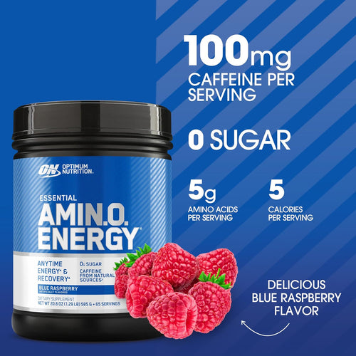 Amino Energy Powder, Frambuesa Azul, 453gramos
