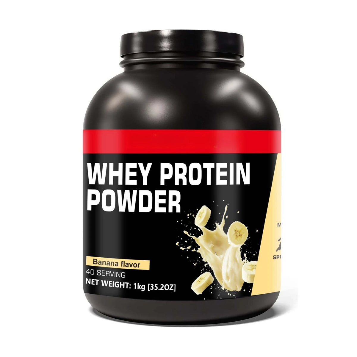 Proteína de suero en polvo, varios sabores, para el desarrollo muscular y la nutrición post-entrenamiento, fácil de mezclar, 40 porciones, 1 kg / 35.2 oz