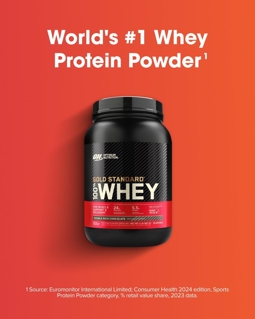 Gold Standard 100% Whey Protein (aislado como fuente principal) – Chocolate Double Rich, 907.18grs + Creatina monohidratada micronizada en polvo – Sin sabor, 300 gramos