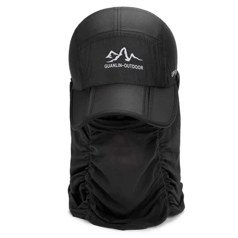 Nuevas gorras de béisbol plegables para hombres y mujeres, gorra de verano con protección UV, cubrecaras y cuello, gorra para correr, senderismo, deportes al aire libre y pesca.