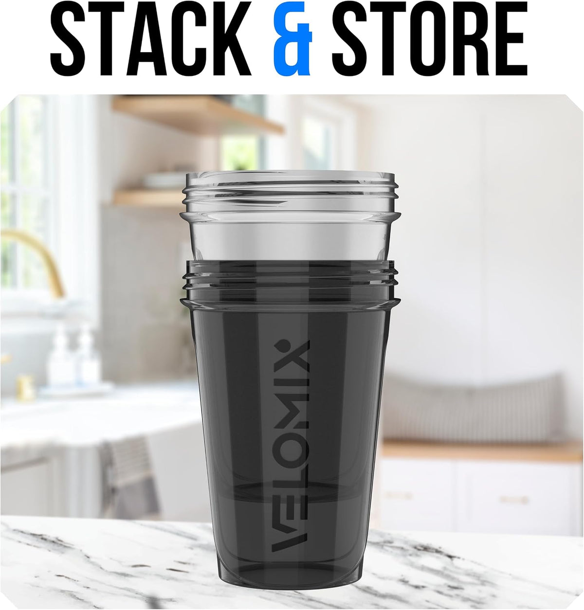 Paquete de 2 botellas mezcladoras de proteínas de 20 oz (aprox. 600 ml) para mezclas de proteínas, negro/transparente.