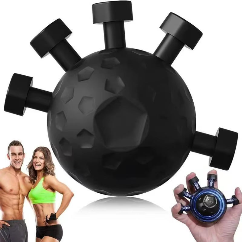 Entrenador de cinco dedos con pelota de agarre, dispositivo de rehabilitación de dedos, entrenamiento de fuerza de la mano, ejercitador de muñeca, ejercitador de dedos portátil