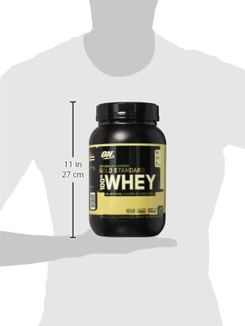 Proteína en polvo Gold Standard 100% Whey con sabor natural, vainilla (el envase puede variar), 1,9 libras (paquete de 6)