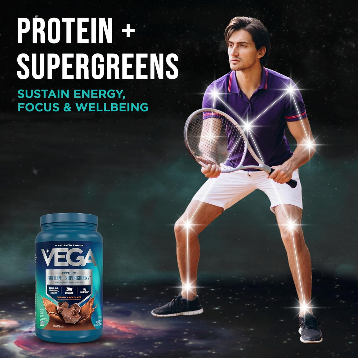 Premium Protein + Supergreens, sabor chocolate – 20 g de proteína, sin lácteos ni gluten, 828.06ml  (25 porciones)