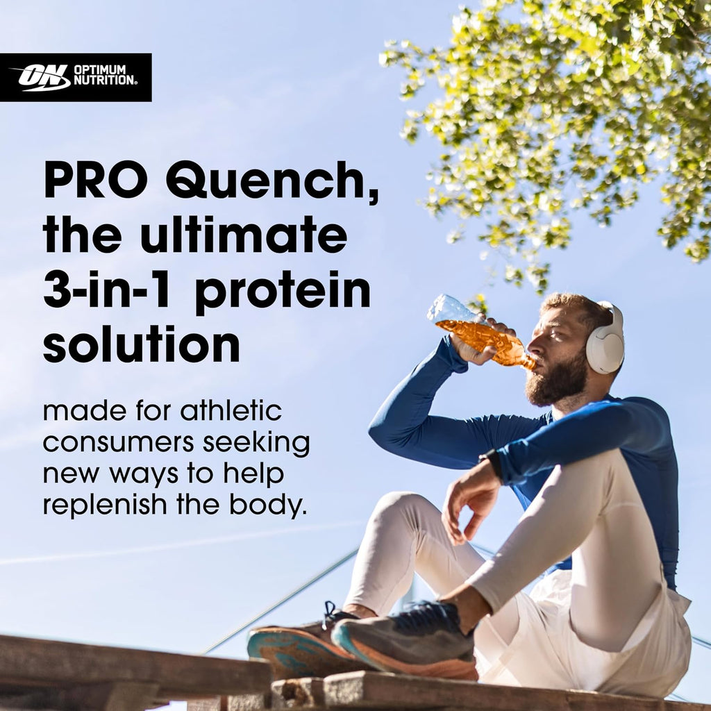 Pro Quench, 10G Clear Protein, 10G Collagen Peptides & Electrolyte Powder Drink Mix, Tropical Orange Mango, 20 Servings, 520 Grams (Packaging May Vary) (Pack of 6)