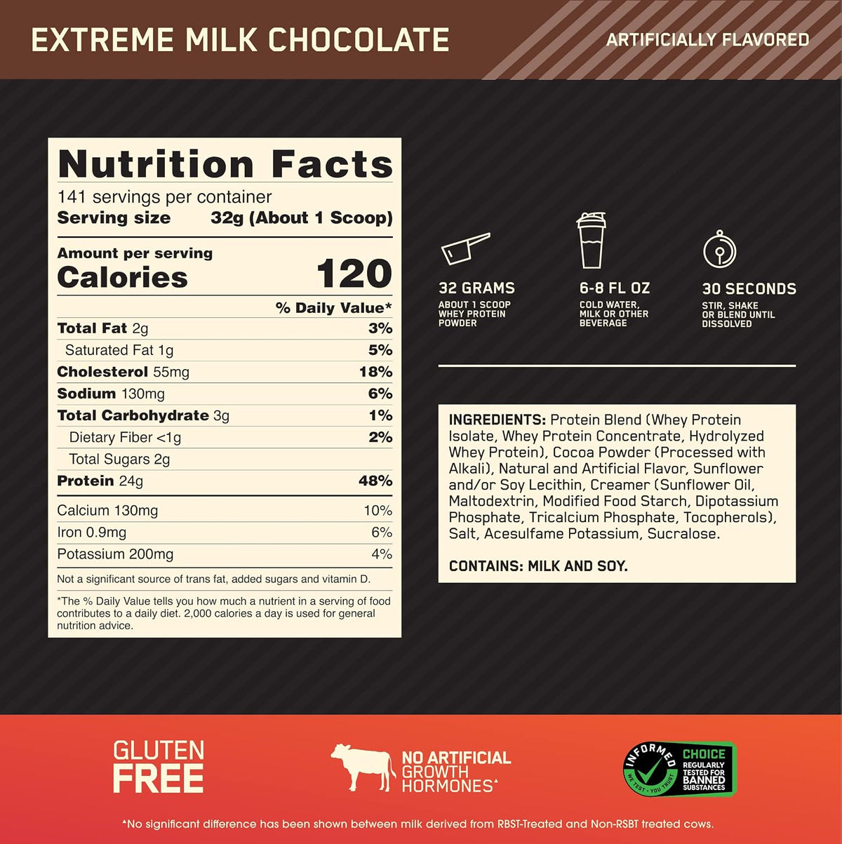 Proteína de suero Gold Standard, sabor chocolate con leche extremo, 4.53kg (paquete de 2)