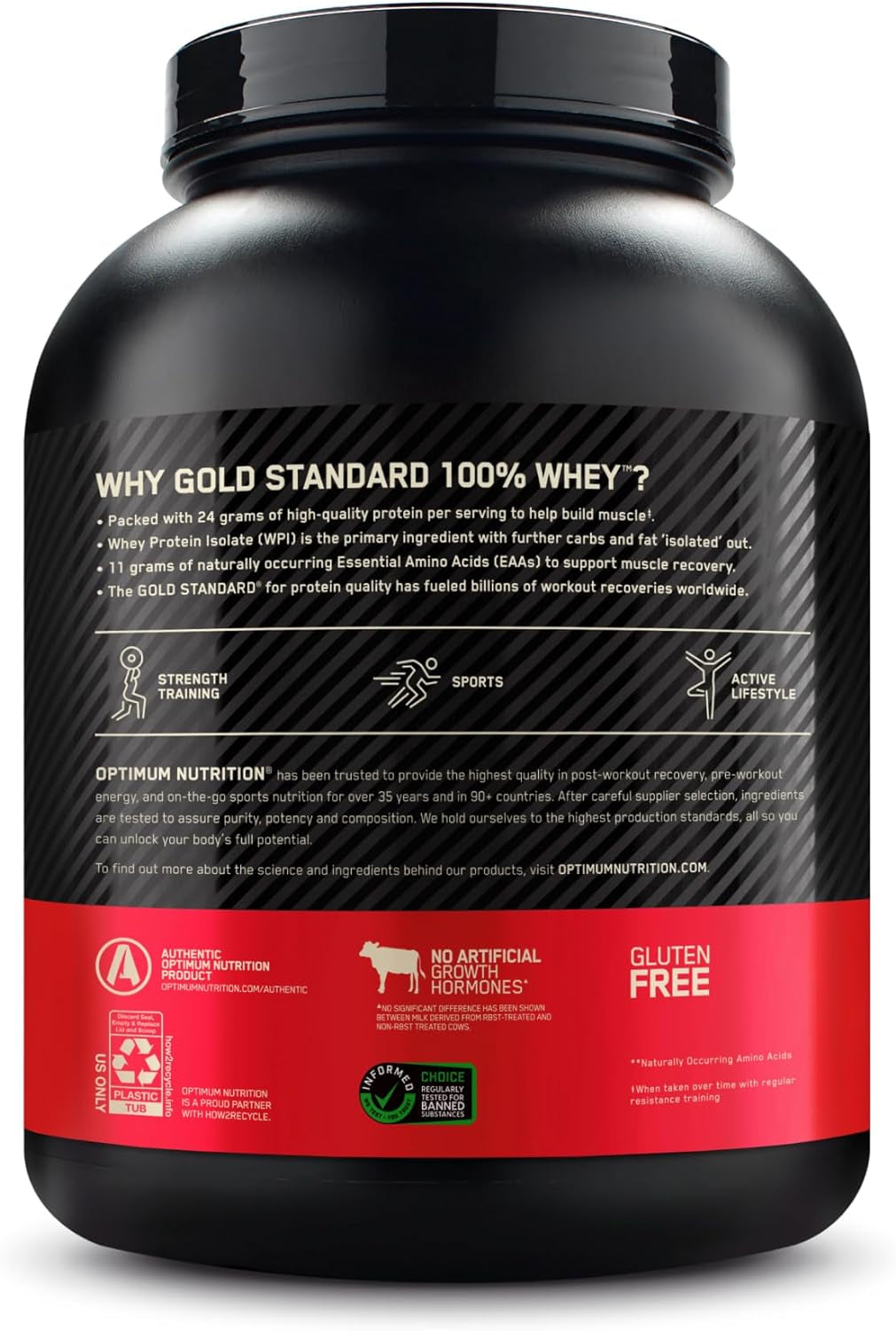 Proteína de suero Gold Standard, sabor helado de vainilla, 2.26kg (paquete de 4)