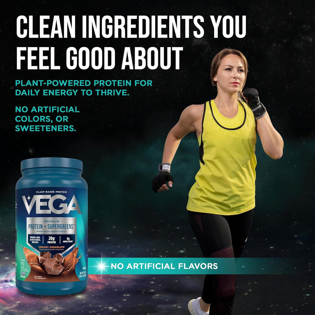 Premium Protein + Supergreens, sabor chocolate – 20 g de proteína, sin lácteos ni gluten, 828.06ml  (25 porciones)
